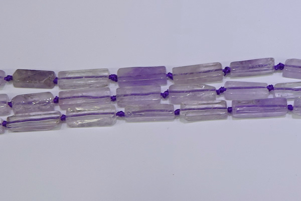 CCU601 15.5 inches 8*20mm - 10*30mm cuboid amethyst beads