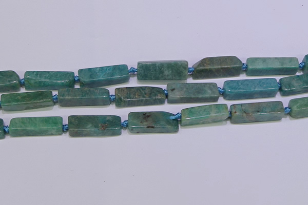 CCU615 15.5 inches 8*20mm - 10*30mm cuboid amazonite beads