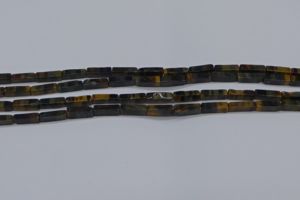 CCU720 15.5 inches 4*13mm cuboid blue tiger eye beads wholesale