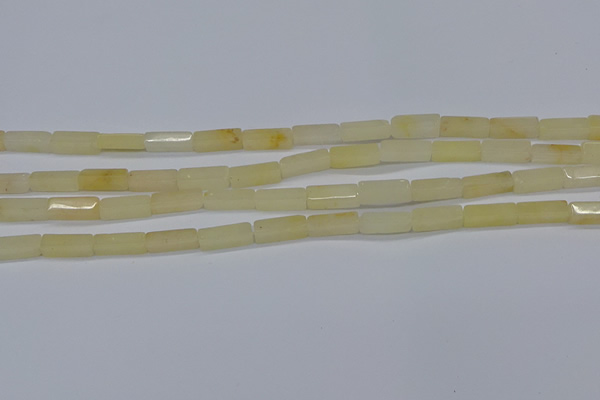 CCU730 15.5 inches 4*13mm cuboid yellow jade beads wholesale