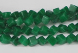 CCU92 15.5 inches 4*4mm cube dyed white jade beads wholesale