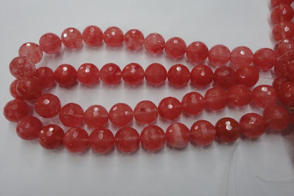 CCY116 15.5 inches 16mm faceted round cherry quartz beads wholesale
