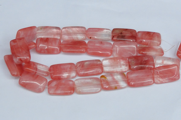CCY162 15.5 inches 20*30mm rectangle cherry quartz beads wholesale