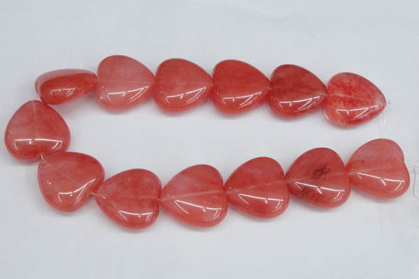 CCY164 15.5 inches 30*30mm heart cherry quartz beads wholesale