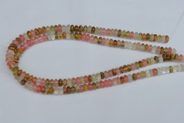 CCY201 15.5 inches 5*8mm rondelle volcano cherry quartz beads