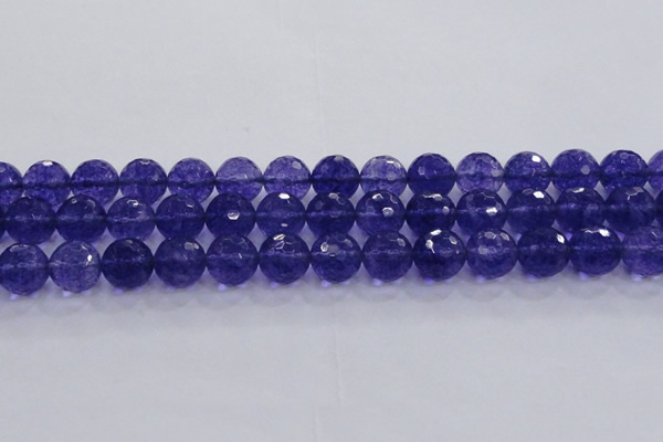 CCY607 15.5 inches 18mm faceted round blue cherry quartz beads