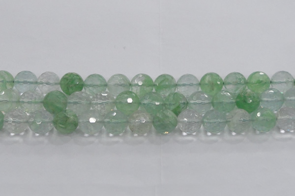 CCY617 15.5 inches 18mm faceted round green cherry quartz beads
