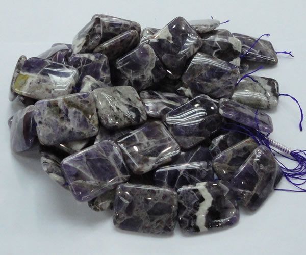 CDA09 15.5 inches 30*40mm rectangle dogtooth amethyst quartz beads