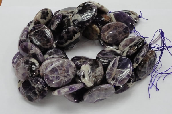 CDA11 15.5 inches 30*40mm oval dogtooth amethyst quartz beads