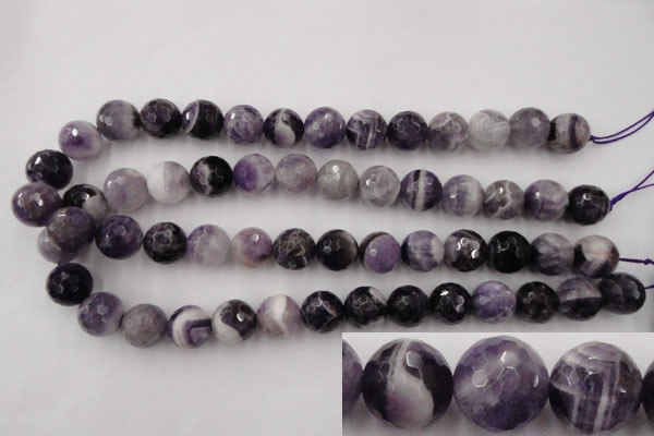 CDA155 15.5 inches 14mm faceted round dogtooth amethyst beads