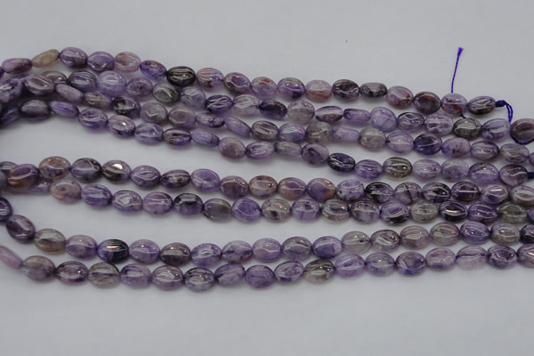 CDA300 15.5 inches 7*8mm oval dyed dogtooth amethyst beads