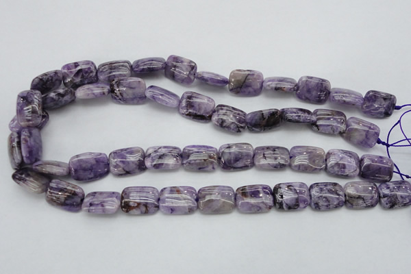 CDA310 15.5 inches 13*18mm rectangle dyed dogtooth amethyst beads