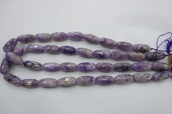 CDA338 15.5 inches 10*22mm faceted drum dyed dogtooth amethyst beads