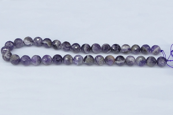 CDA61 15.5 inches 12mm faceted round dogtooth amethyst beads