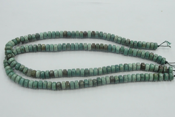 CDB07 15.5 inches 5*8mm wheel natural new dragon blood jasper beads