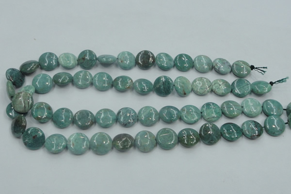 CDB17 15.5 inches 14mm flat round natural new dragon blood jasper beads