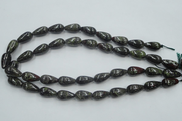 CDB203 15.5 inches 10*20mm teardrop natural dragon blood jasper beads