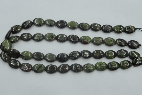 CDB211 15.5 inches 12*16mm oval natural dragon blood jasper beads