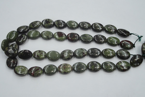 CDB212 15.5 inches 15*20mm oval natural dragon blood jasper beads