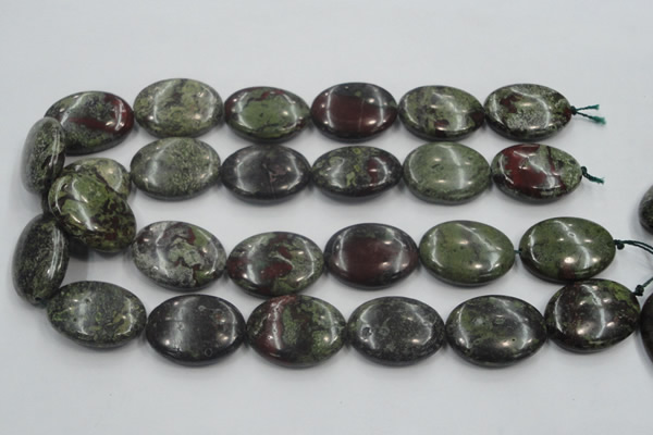 CDB214 15.5 inches 22*30mm oval natural dragon blood jasper beads