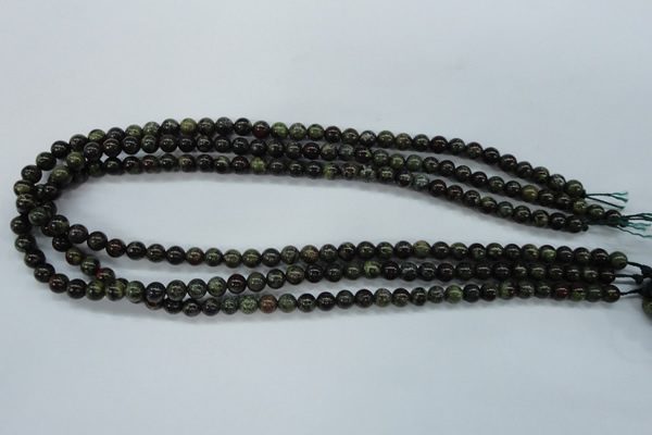 CDB228 15.5 inches 6mm round natural dragon blood jasper beads
