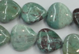 CDB23 15.5 inches 20*20mm heart natural new dragon blood jasper beads