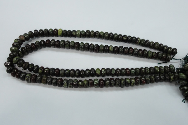 CDB234 15.5 inches 6*10mm rondelle natural dragon blood jasper beads