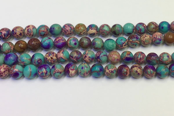 CDE1057 15.5 inches 8mm round sea sediment jasper beads wholesale
