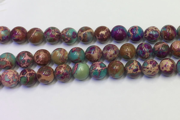 CDE1059 15.5 inches 12mm round sea sediment jasper beads wholesale