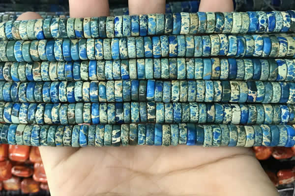 CDE1241 15.5 inches 3*8mm heishi sea sediment jasper beads
