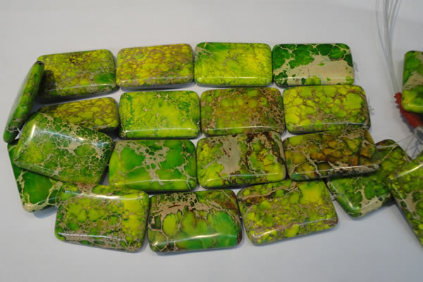 CDE130 15.5 inches 30*45mm rectangle dyed sea sediment jasper beads