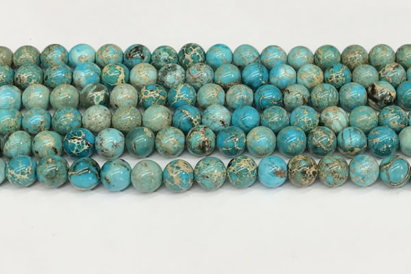 CDE1368 15.5 inches 8mm round sea sediment jasper beads wholesale