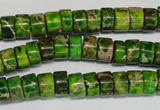CDE138 15.5 inches 4*8mm heishi dyed sea sediment jasper beads