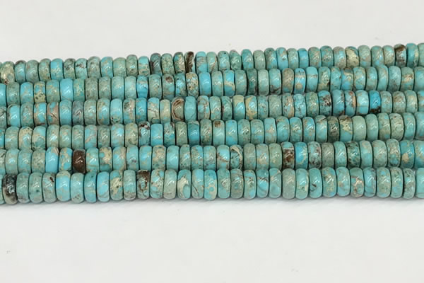 CDE1403 15.5 inches 2.5*6mm rondelle sea sediment jasper beads