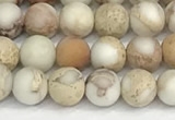 CDE1413 15.5 inches 4mm round matte natural sea sediment jasper beads