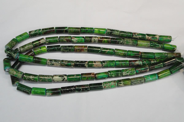 CDE167 15.5 inches 8*16mm tube dyed sea sediment jasper beads