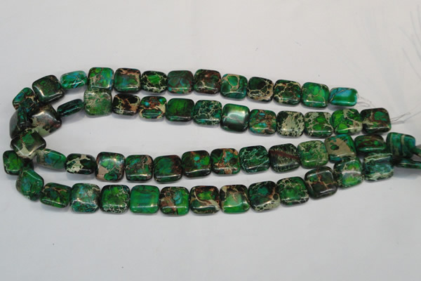 CDE193 15.5 inches 14*14mm square dyed sea sediment jasper beads