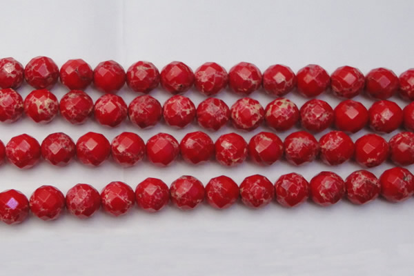 CDE2127 15.5 inches 20mm faceted round dyed sea sediment jasper beads