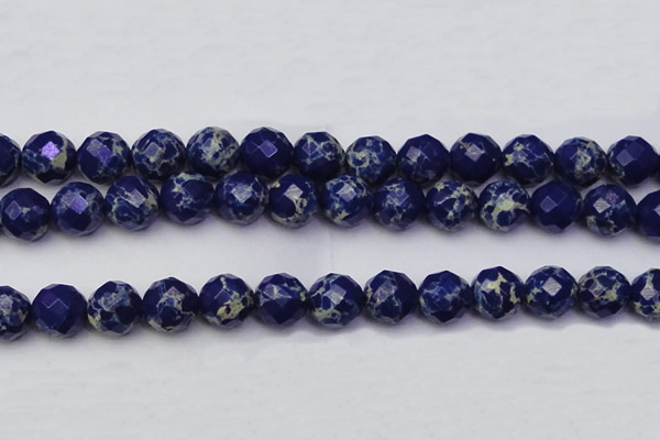 CDE2219 15.5 inches 24mm faceted round dyed sea sediment jasper beads