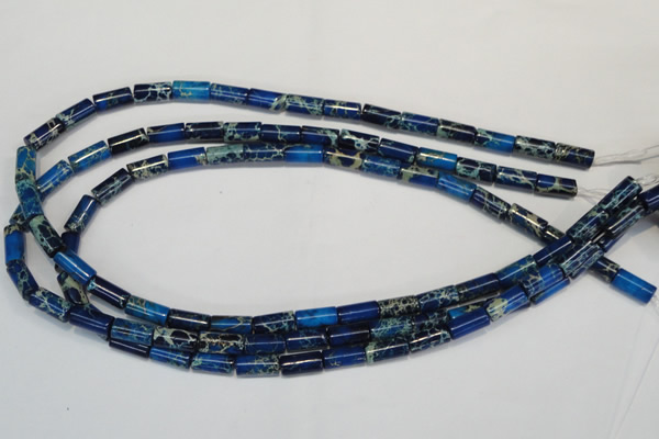 CDE226 15.5 inches 6*12mm tube dyed sea sediment jasper beads