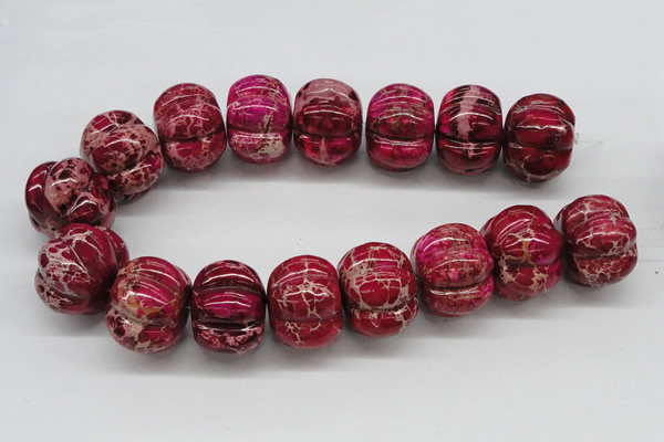 CDE25 15.5 inches 26*35mm pumpkin dyed sea sediment jasper beads