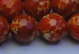 CDE2503 15.5 inches 20mm faceted round dyed sea sediment jasper beads