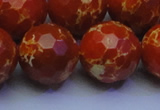 CDE2504 15.5 inches 22mm faceted round dyed sea sediment jasper beads