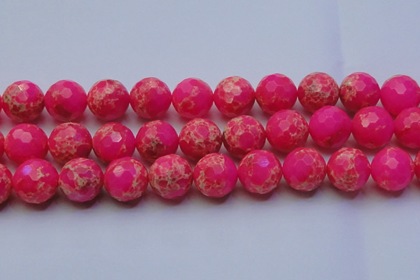 CDE2512 15.5 inches 24mm faceted round dyed sea sediment jasper beads