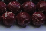 CDE2530 15.5 inches 18mm faceted round dyed sea sediment jasper beads