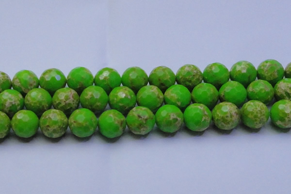CDE2560 15.5 inches 22mm faceted round dyed sea sediment jasper beads