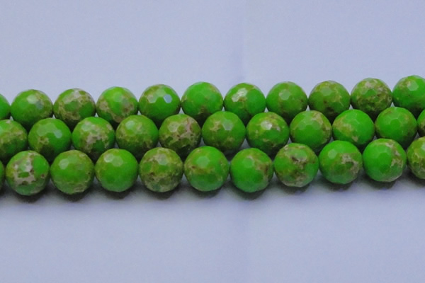 CDE2561 15.5 inches 24mm faceted round dyed sea sediment jasper beads