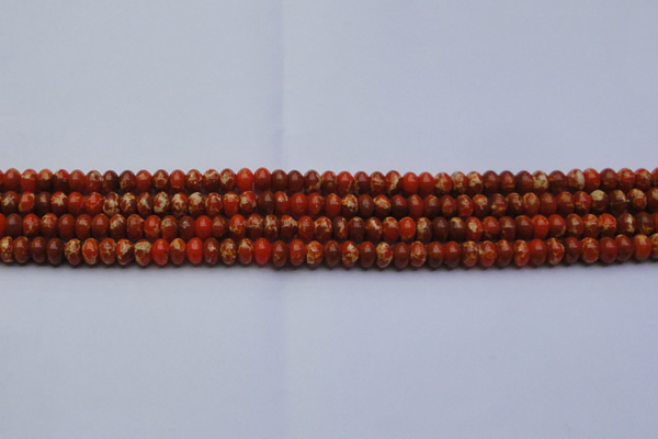 CDE2600 15.5 inches 5*8mm rondelle dyed sea sediment jasper beads