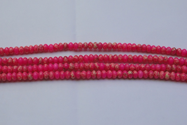 CDE2608 15.5 inches 5*8mm rondelle dyed sea sediment jasper beads
