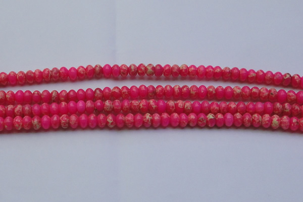 CDE2609 15.5 inches 7*10mm rondelle dyed sea sediment jasper beads